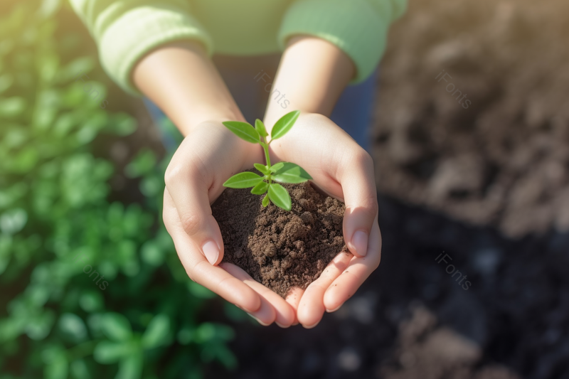 双手保护小树苗高清特写摄影图,高清,摄影图,摄影图片,图片大全,摄影图免费下载